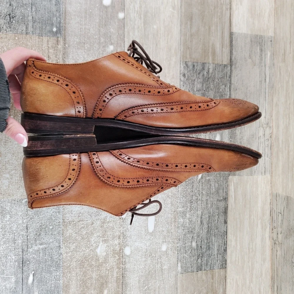 To Boot New York Adam‎ Derrick Mens Wingtip Oxford Sz 11 Brown Lace Up Boots